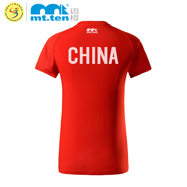 【铁三订制】体能训练短T 红色运动短袖 T912203-T812204